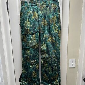 EUC OBERMEYER BRISK TREE PRINT INSULATED SNOW PANTS BOYS' Size L